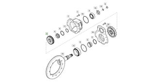 коническая пара AL223473 для трактора колесного John Deere 6230 6250