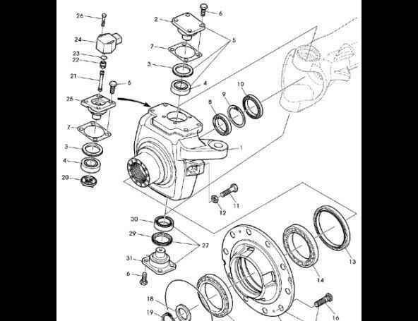 поршневое кольцо Obudowa L172006 для трактора колесного John Deere 7530 Premium
